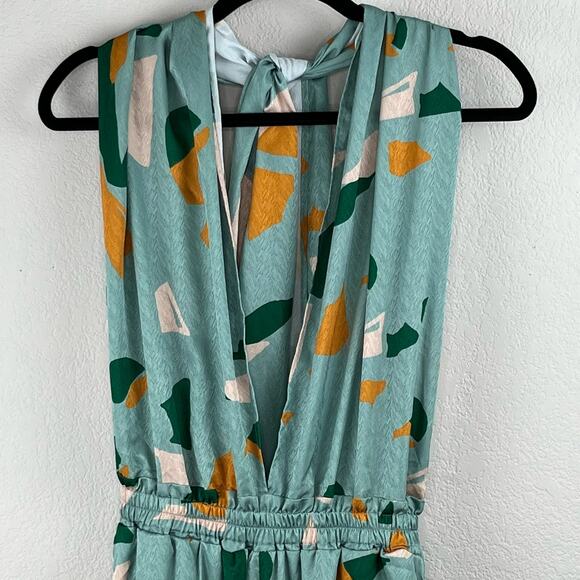 Diarrablu Umy Abstract Saly Print Green Multi Convertible Jumpsuit Medium NWOT - Picture 8 of 16